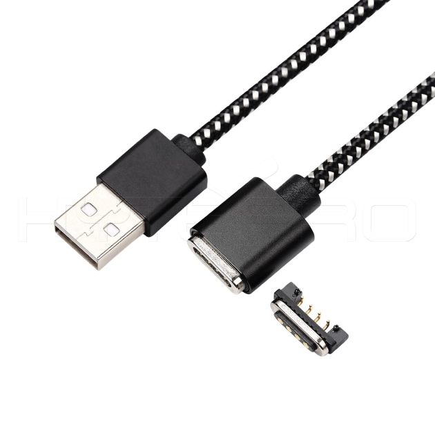 Aluminum magnetic 4 pin pogo connector cable M519