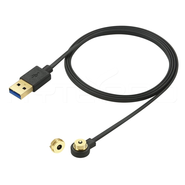 Stable 2pin gold-plated round magnetic charging cable M523GB
