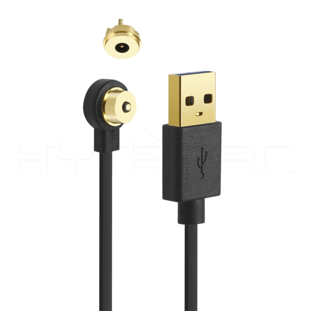 Stable 2pin gold-plated round magnetic charging cable M523GB