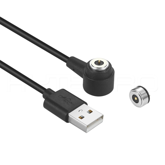 Circular 6 Amps high current 2 pins power magnetic connector right angle magnetic charging cable