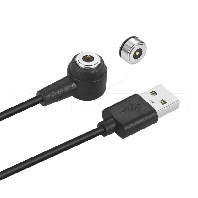 Circular 6 Amps high current 2 pins power magnetic connector right angle magnetic charging cable