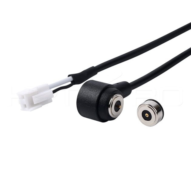 Circular 6 Amps high current 2 pins power magnetic connector right angle magnetic charging cable