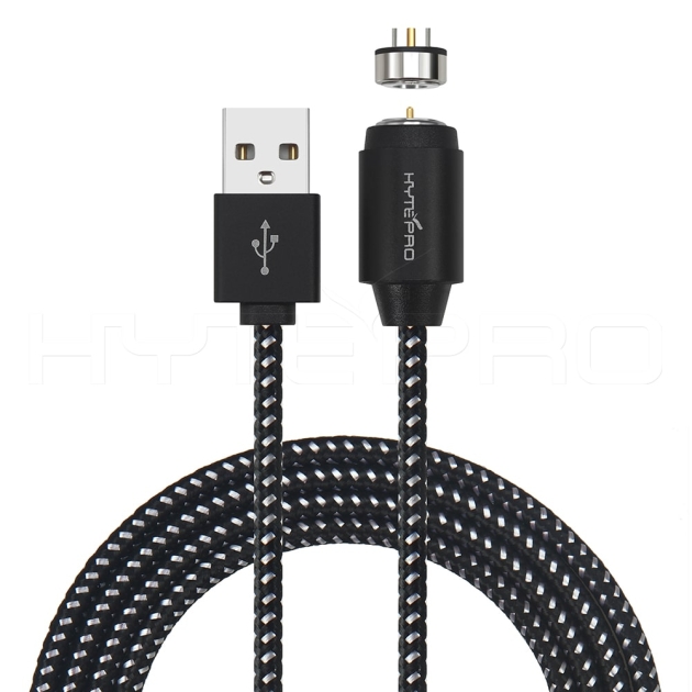 Male aluminum 2pin round magnetic power cables M565