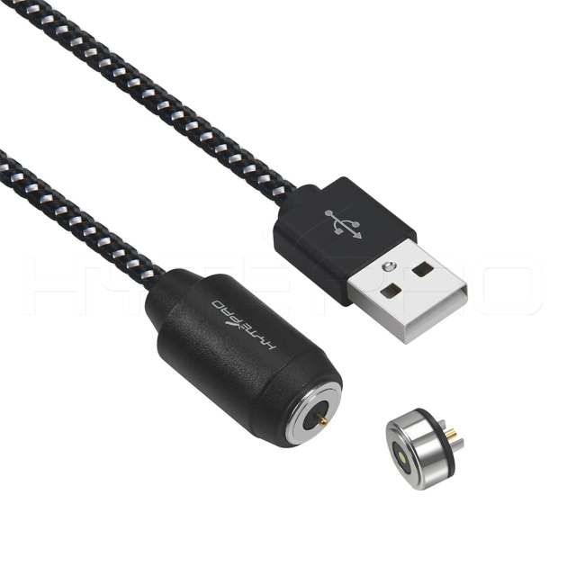 Male aluminum 2pin round magnetic power cables M565