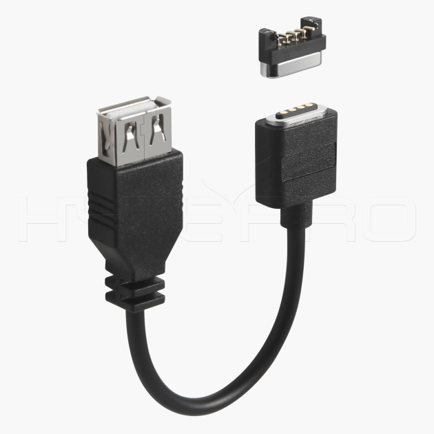 4 pin female magnetic connector to female USB A cable M590