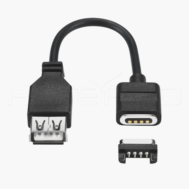 4 pin female magnetic connector to female USB A cable M590