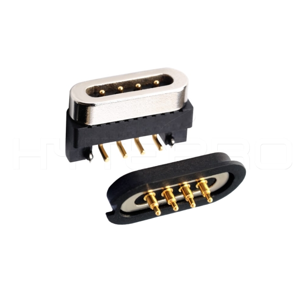 Waterproof 4 pogo pin magnetic connector M826