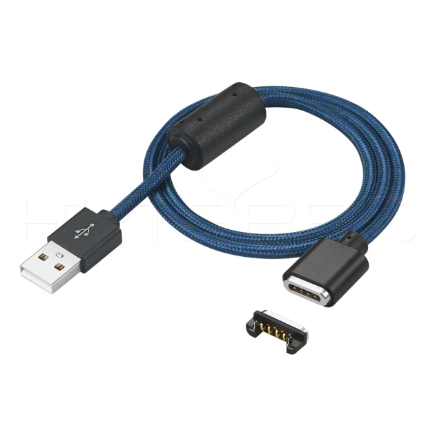 Self-mating braided 4 pin magnetic charging cable with ferrite M903