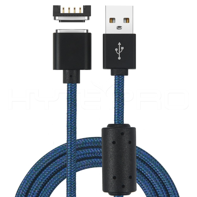 Self-mating braided 4 pin magnetic charging cable with ferrite M903