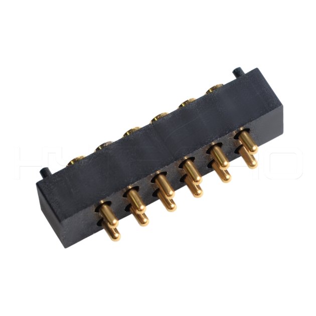 12 pin gold plated pogo pin charging connector 712