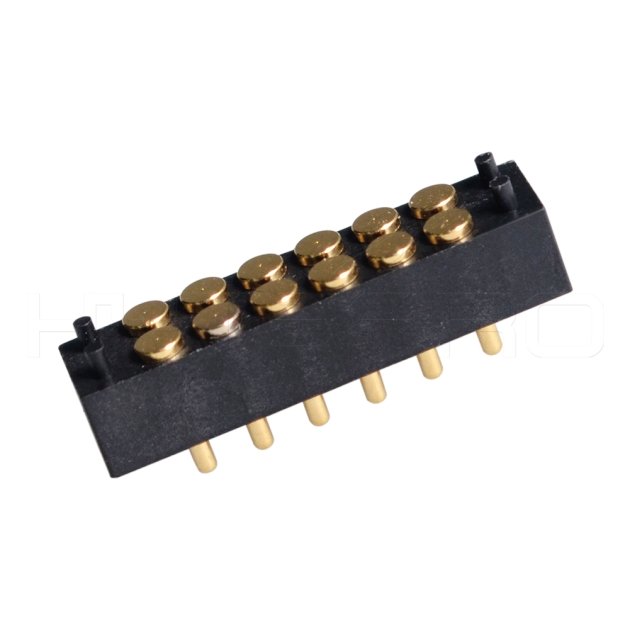 12 pin gold plated pogo pin charging connector 712