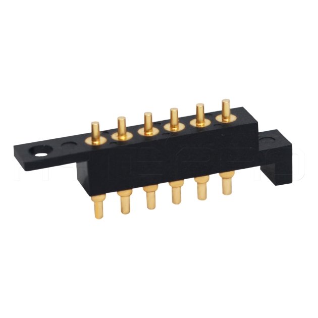 Spring loaded 6 pogo pin connector manufacturer C726