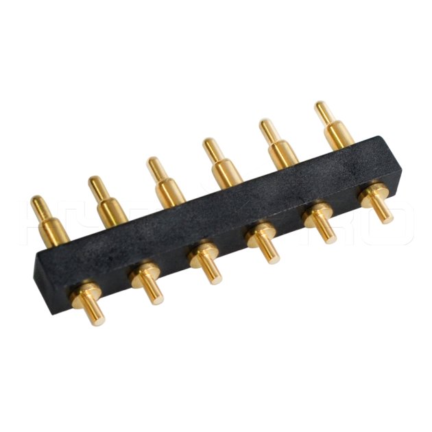 6 pins pogo pin strøm SMT elektroniske stik C746