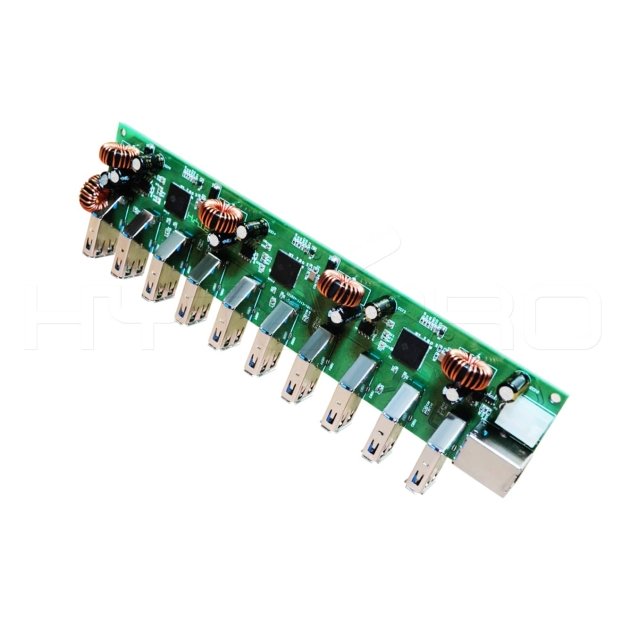 Circuito hub USB femmina a 10 porte alimentato USB 3.0 di tipo B DH10