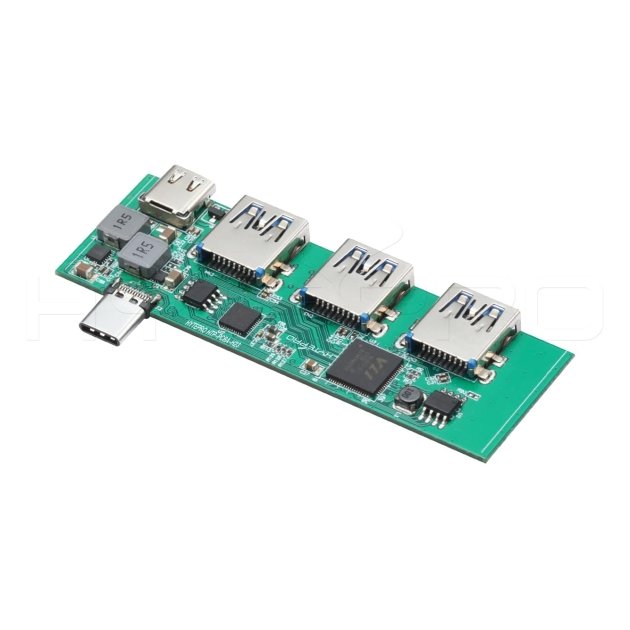 4port embedded usb type c OTG hub pcb with PD power supply H23