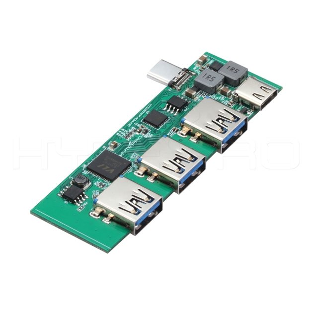 4port embedded usb type c OTG hub pcb with PD power supply H23