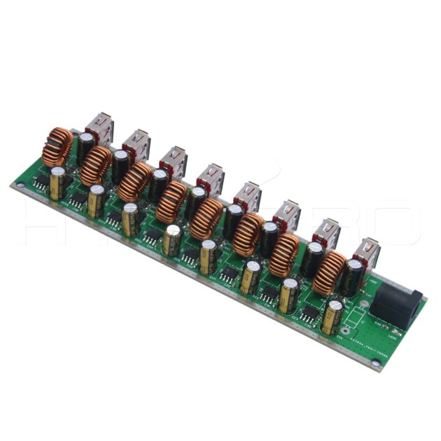 8口USB 3.1快充集线器高级电路PCB板组装H27