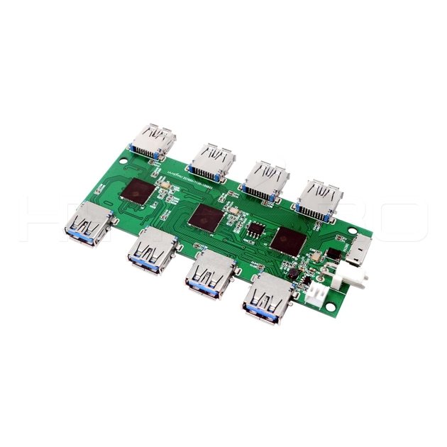 Componenti PCB personalizzati per sistema di istruzione hub dati USB 3.0 a carica rapida a 8 porte H61