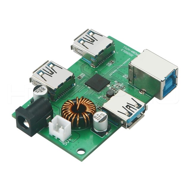 DC power supply 3port USB 3.0 data hub PCBA design H711