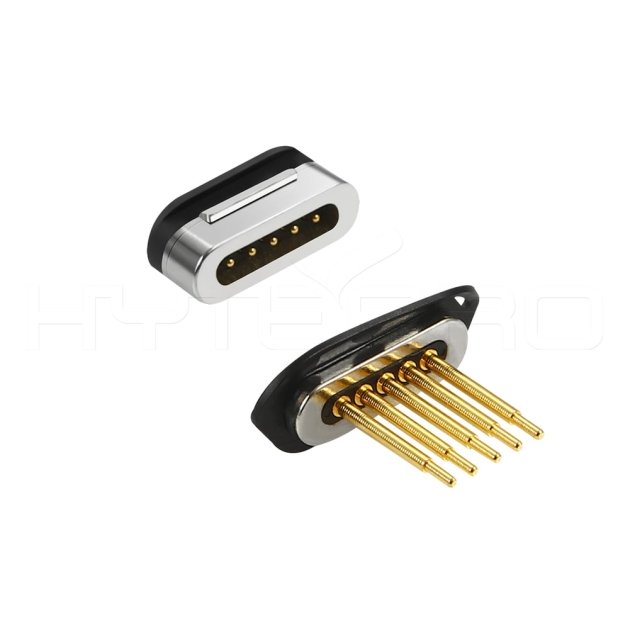 Single row 5 solder pins magnetic connector M425NS