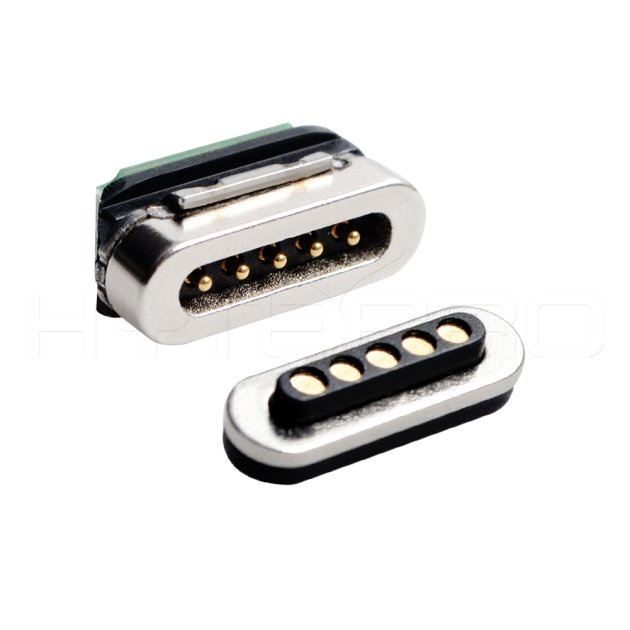 Pogo 5pin magnetic electrical connector M425P