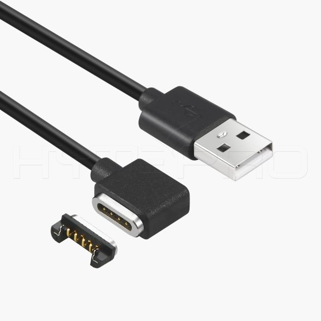 맞춤형 USB 스마트 마그네틱 4핀 측면 구부러진 케이블 M501B