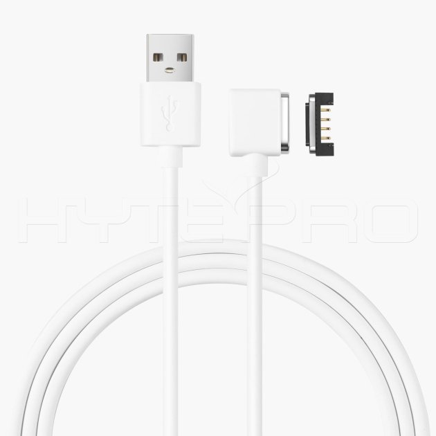 Right angle 4 pin magnetic pogo charging and data connector cable M501W