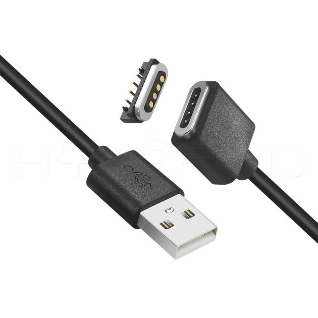 4 pins magnetic charging cable male connector with data sync