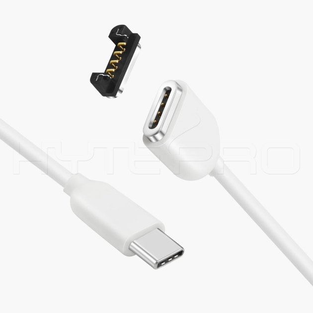 USB C til 4 ben hvid magnetisk ladekabel M518W