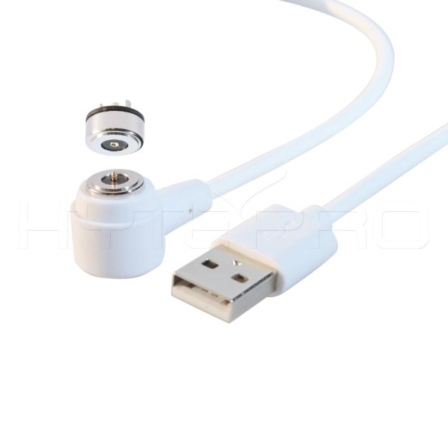 白色2PIN磁性充电USB线M526