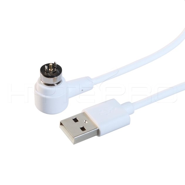 白色2PIN磁性充电USB线M526