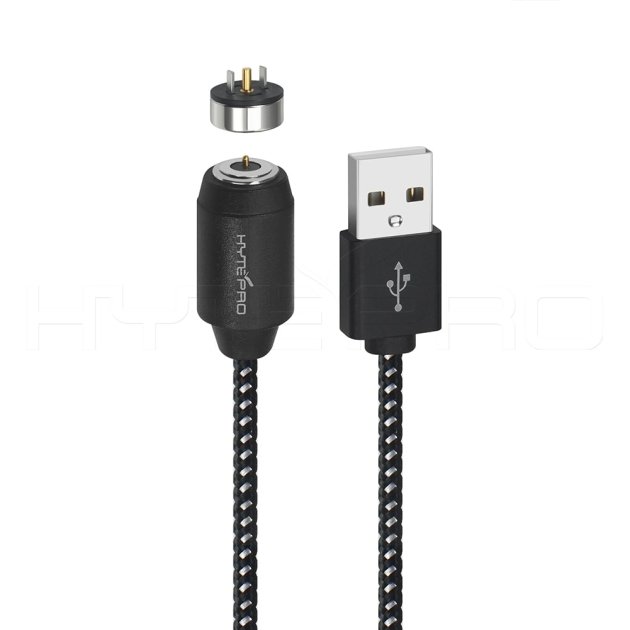 Male aluminum 2pin round magnetic power cables M565