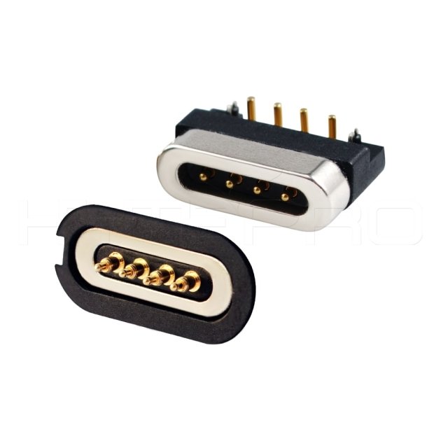 Waterproof 4 pogo pin magnetic connector M826