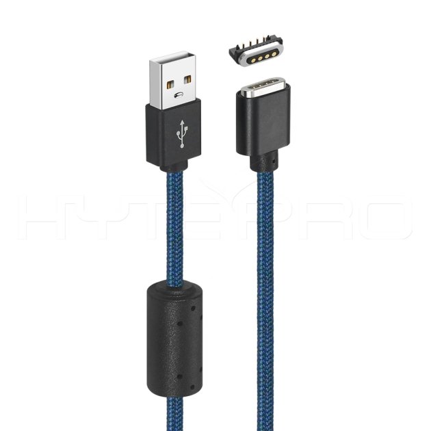Self-mating braided 4 pin magnetic charging cable with ferrite M903